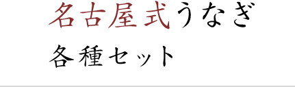 名古屋式うなぎ 各種セット